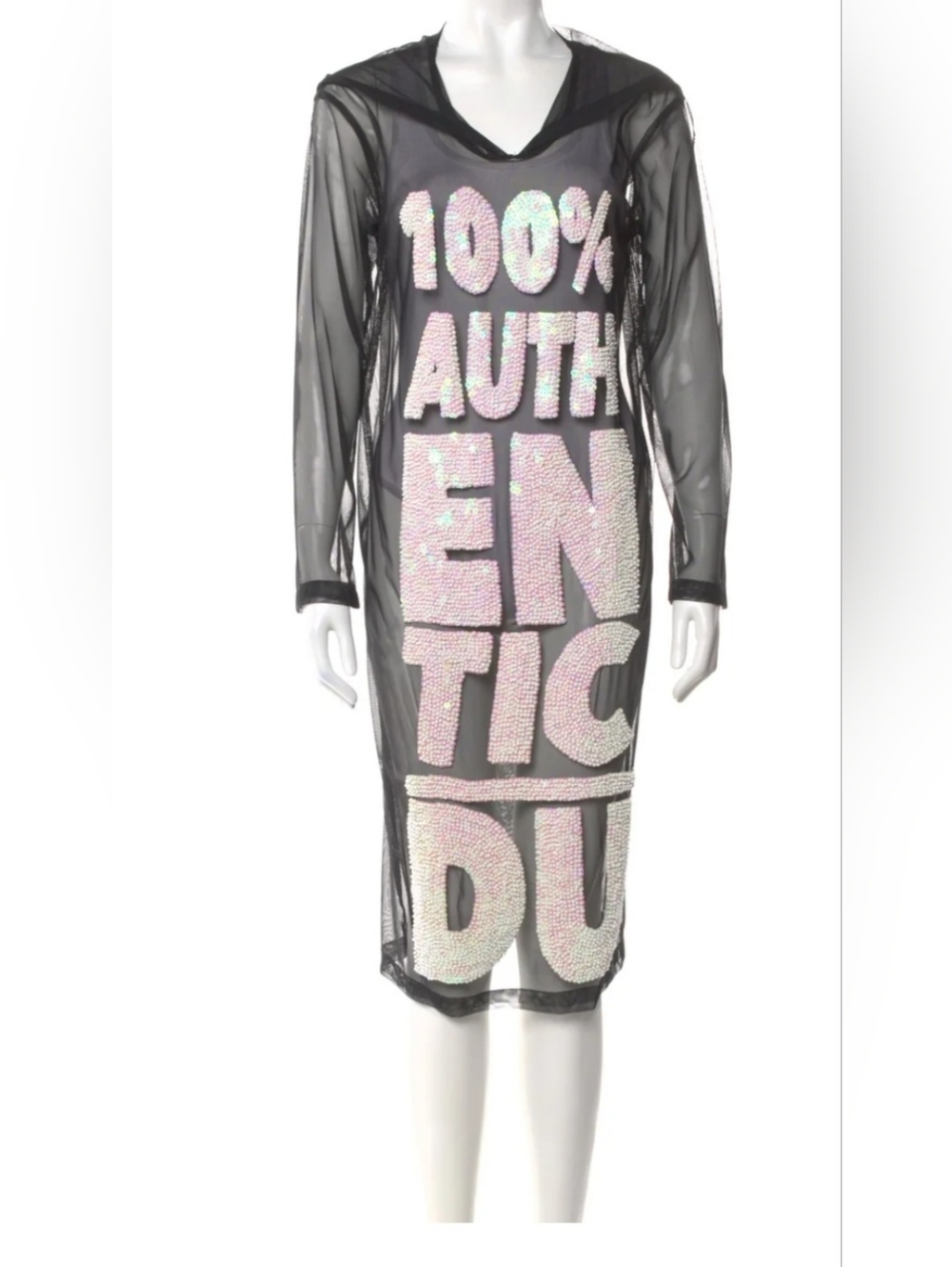 Discount Universe Mesh Sheer Sequins Dress M/4-6